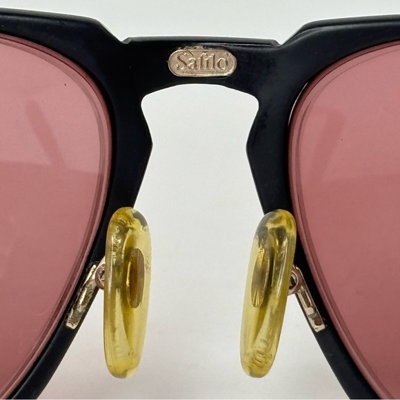 Vintage Safilo '90 Elasta Eyeglasses SP3630 FRAMES ONLY Italy Black Aviator - Picture 4 of 16